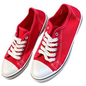 CoXist Women's NEW red canvas lace up sneakers Streetwear Sz‎ 8M